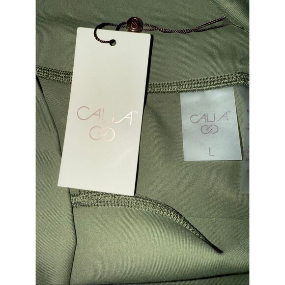 Calia core essential 7/8 legging dark olive upf50+ NWT large #680 - Picture 6 of 6